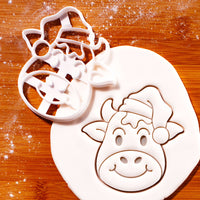Happy Santa Cow & Pig Set