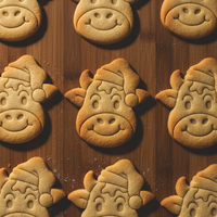 Happy Santa Cow & Pig Set
