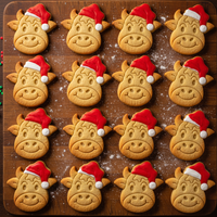 Happy Santa Cow & Pig Set