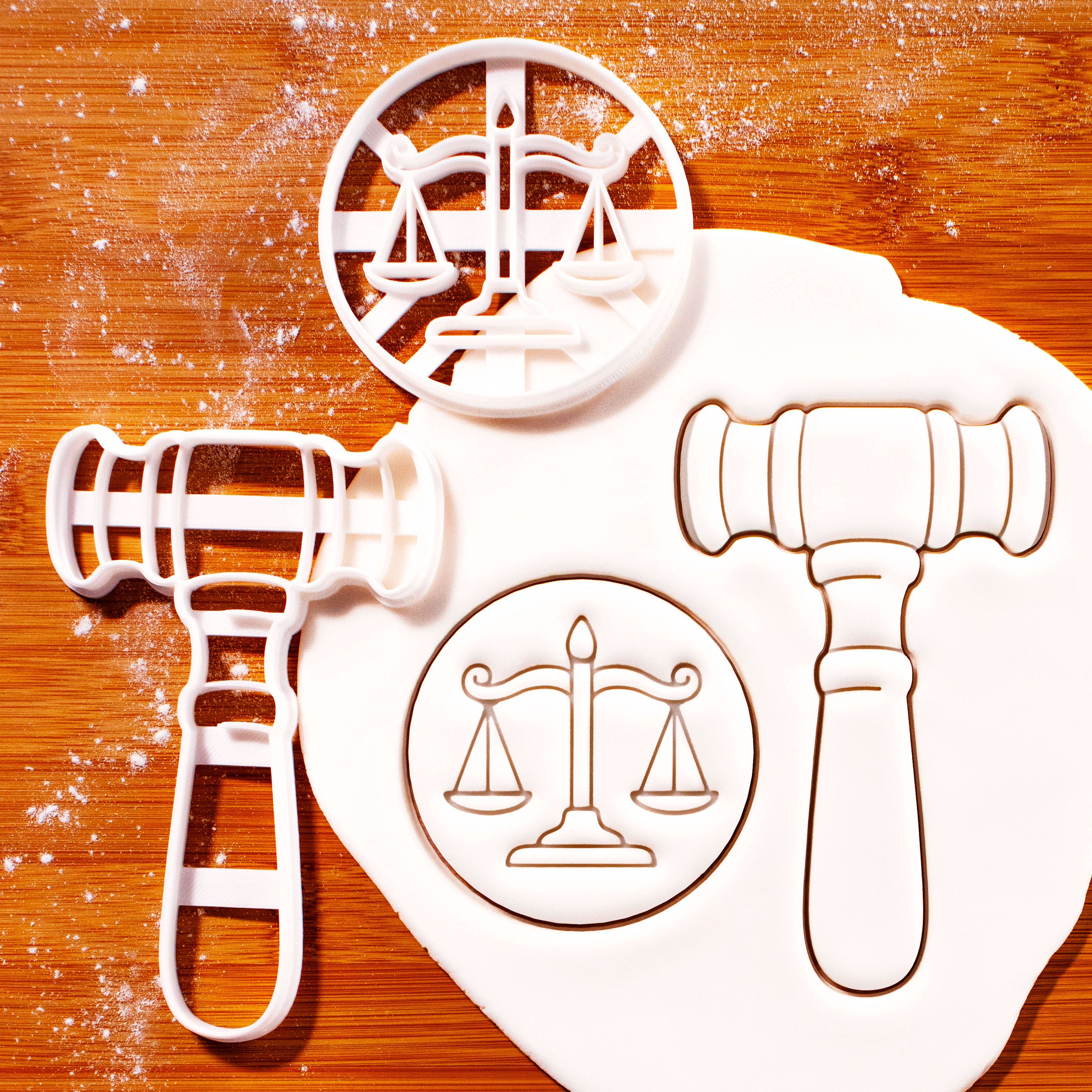 Scales of Justice & Gavel Set