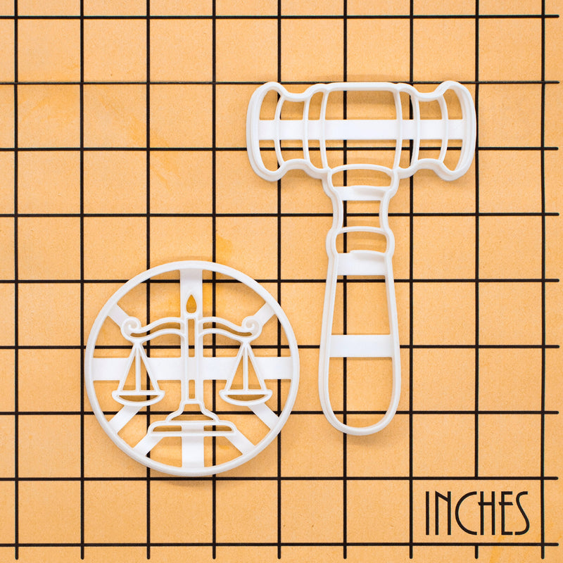 Scales of Justice & Gavel Set