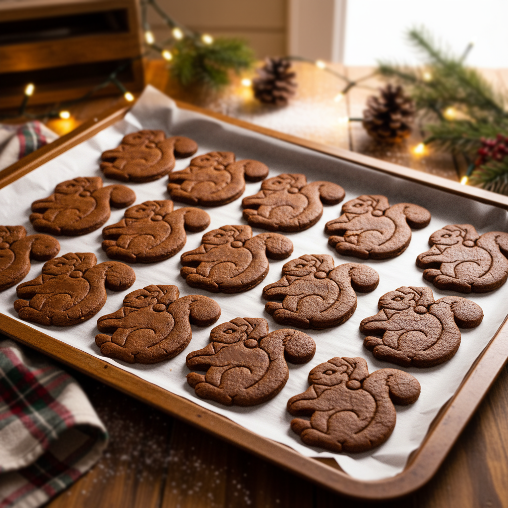 Squirrel with Santa Hat