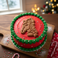 Horse with Santa Hat