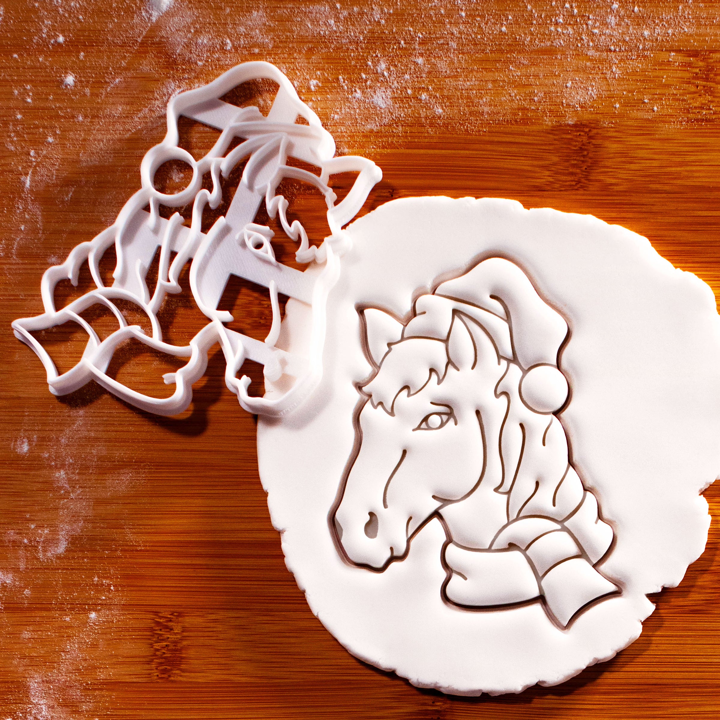 Horse with Santa Hat