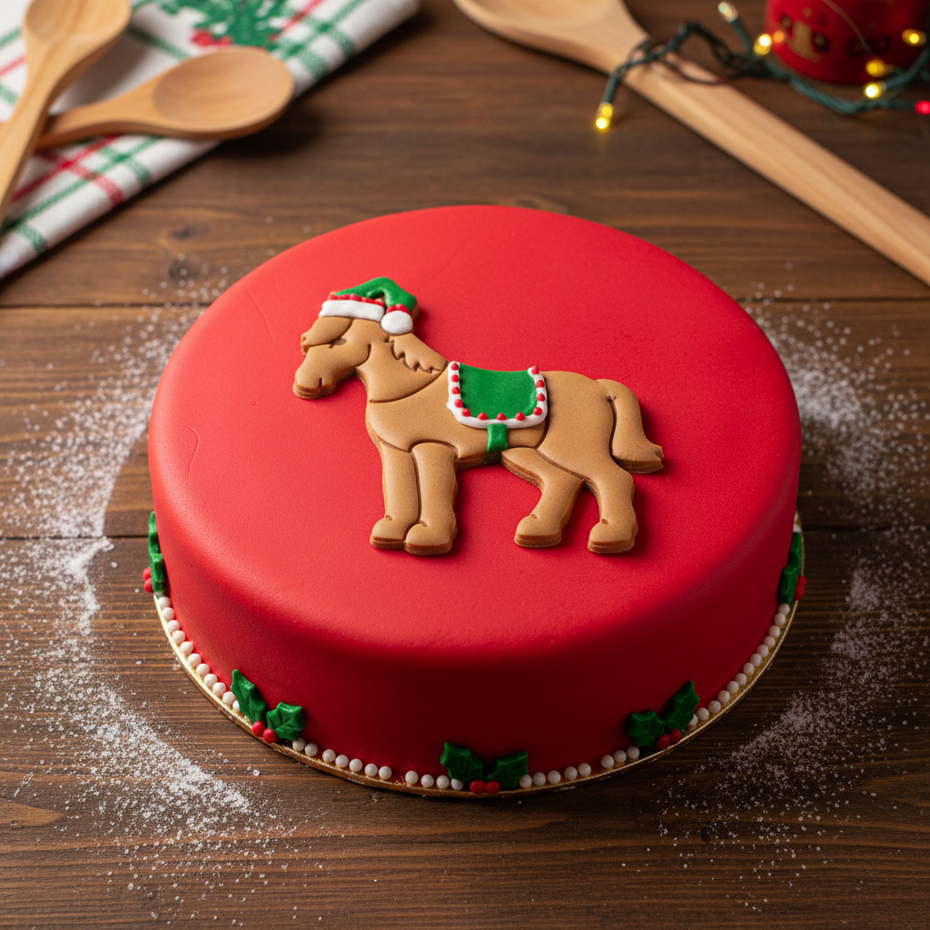 Horse with Santa Hat Set (2pcs)