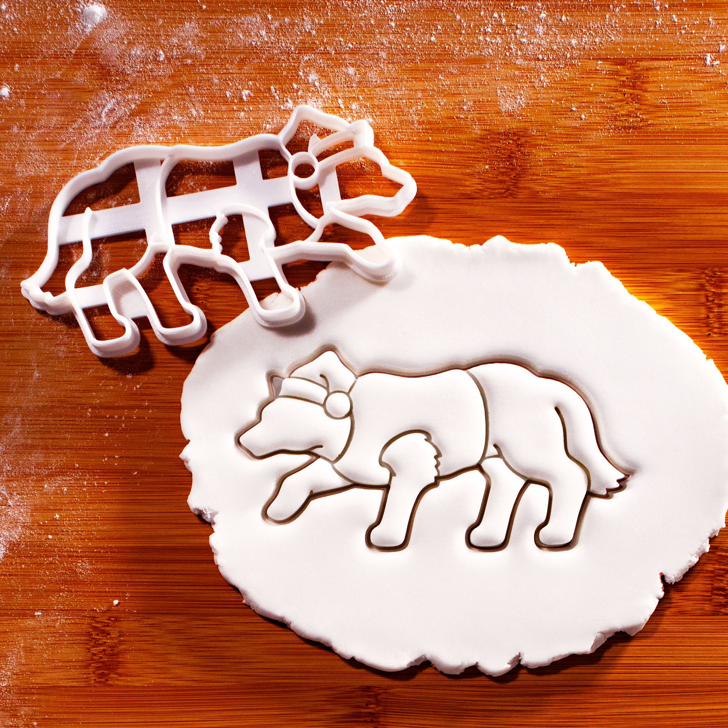 Border Collie with Santa Hat (Full-Body)