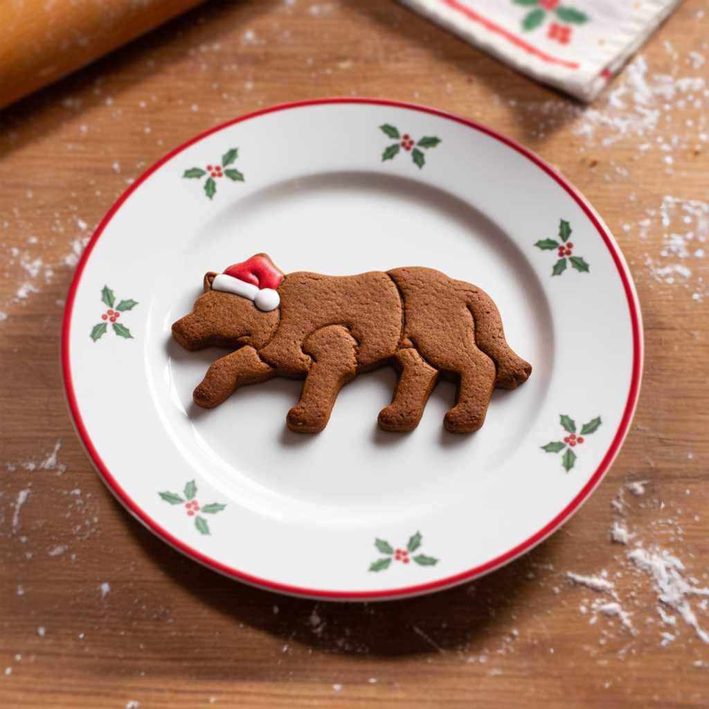 Border Collie with Santa Hat (Full-Body)