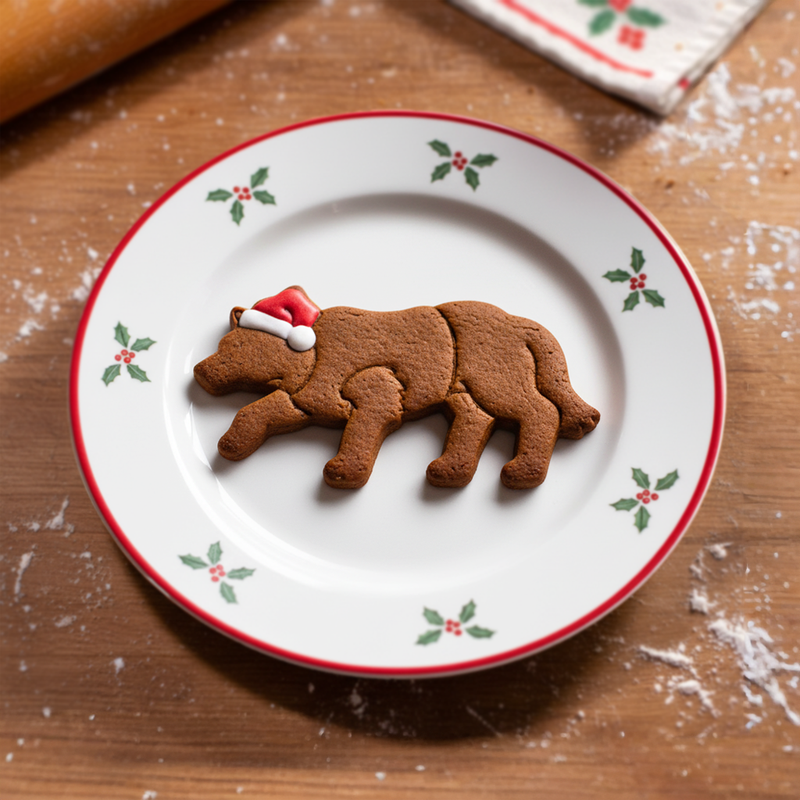 Border Collie with Santa Hat (Full-Body)