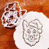 German Shepherd with Santa Hat Set (2pcs)