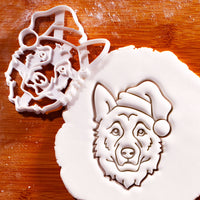 German Shepherd with Santa Hat Set (2pcs)