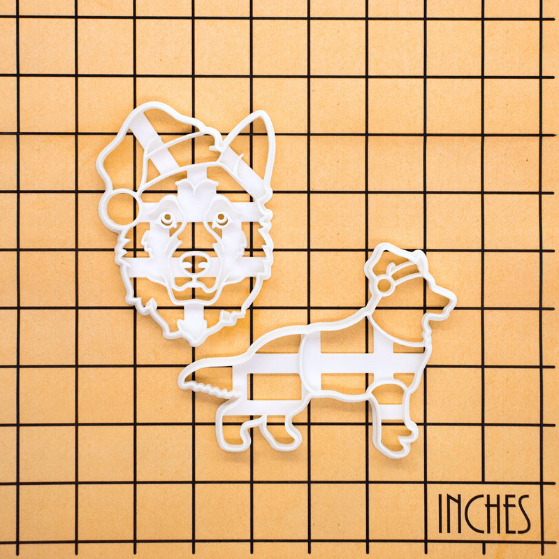 German Shepherd with Santa Hat Set (2pcs)