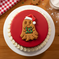 Christmas Ghost with Present & Cute Skull