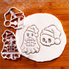 Christmas Ghost with Present & Cute Skull