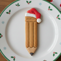 Pencil with Santa Hat