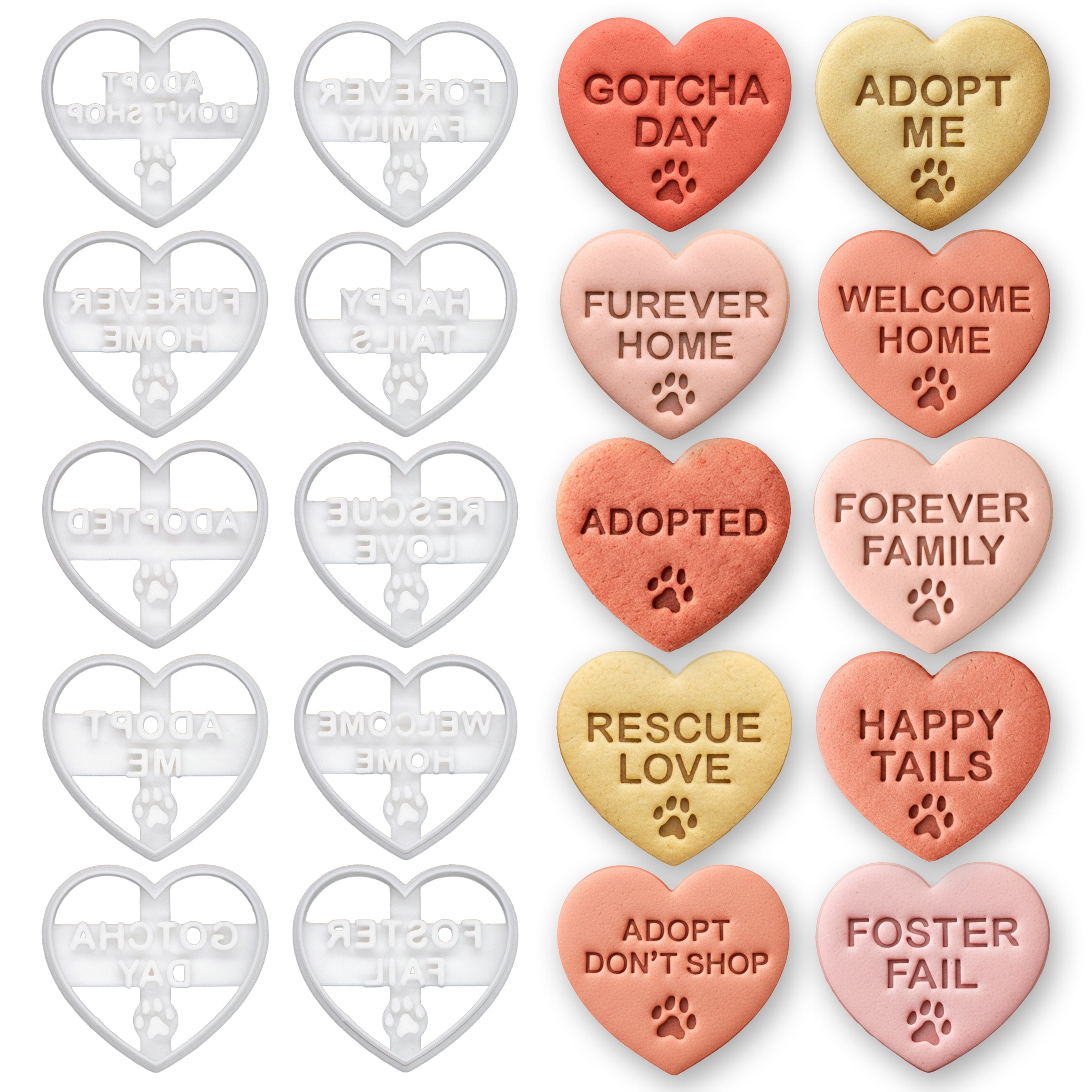 Dog Rescue Conversation Heart