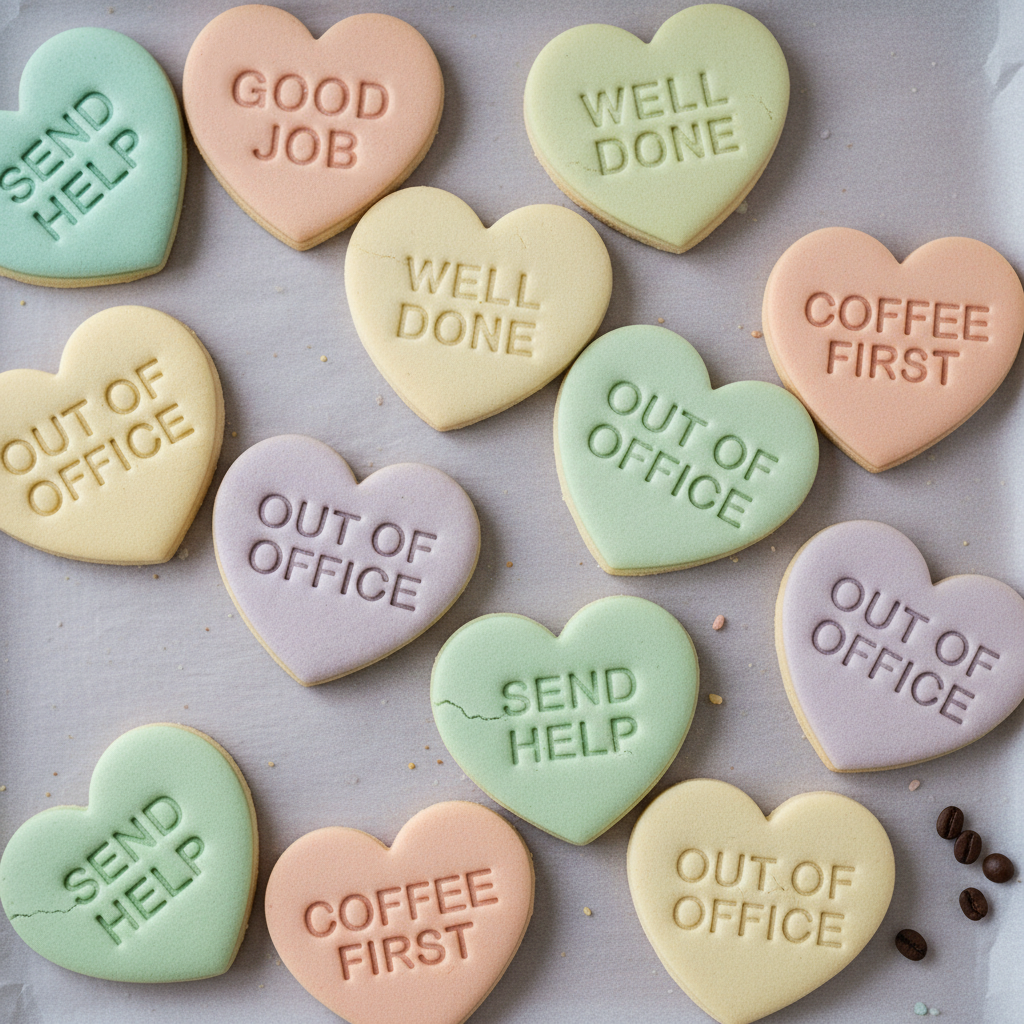 Office Coworker Conversation Heart