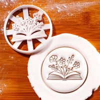 Open Book with Flowers