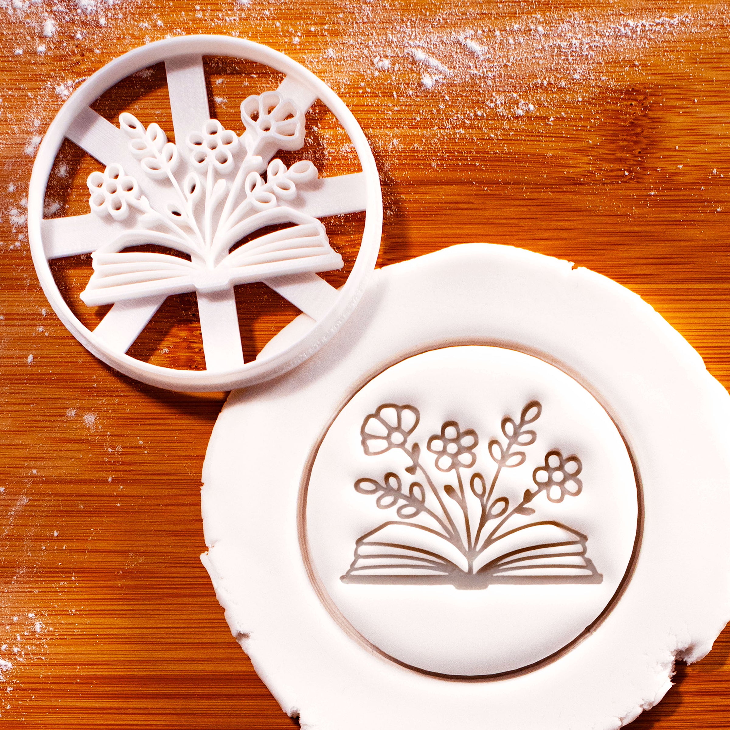 Open Book with Flowers