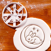 Sleeping Bunny on Moon