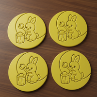 Moon Rabbit Making Mochi