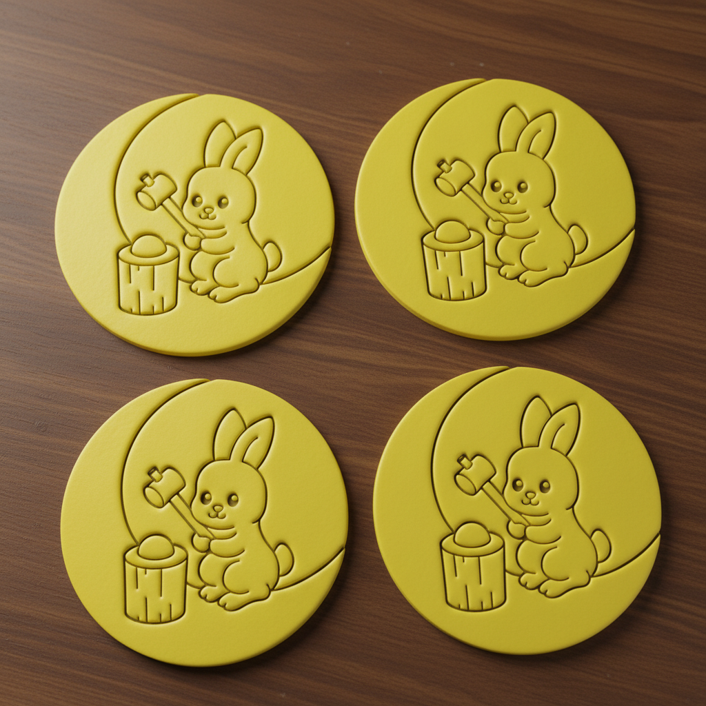 Moon Rabbit Making Mochi