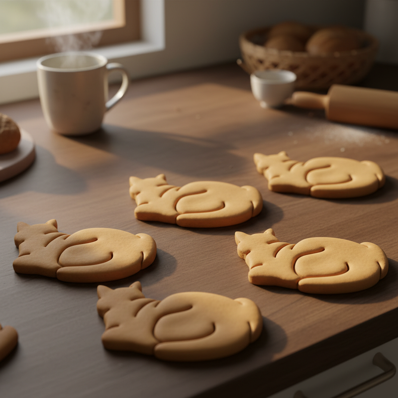 Cat Loaf Cookie Cutter – Cute Kitty Biscuit & Fondant Cutter – Bakerlogy