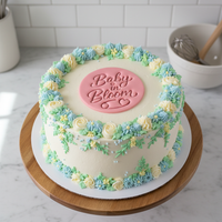 Baby in Bloom (Round Outline)