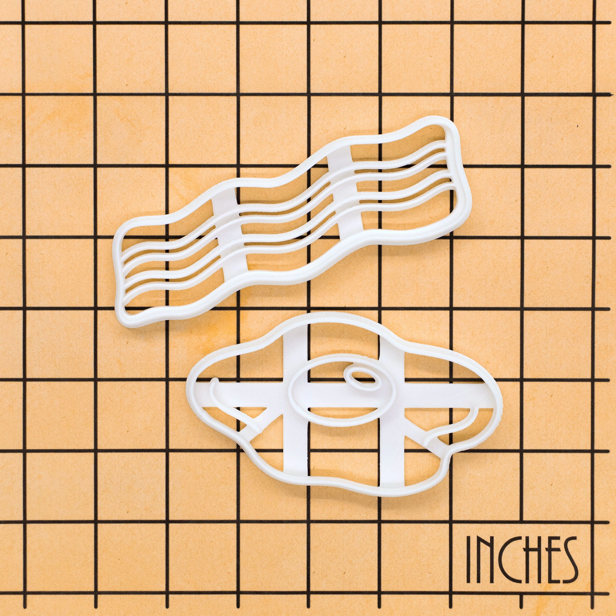 Set of 2 Fried Egg & Bacon