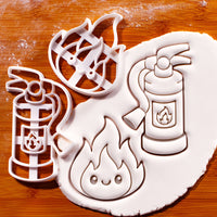 Set of 2 Fire Extinguisher & Kawaii Flame