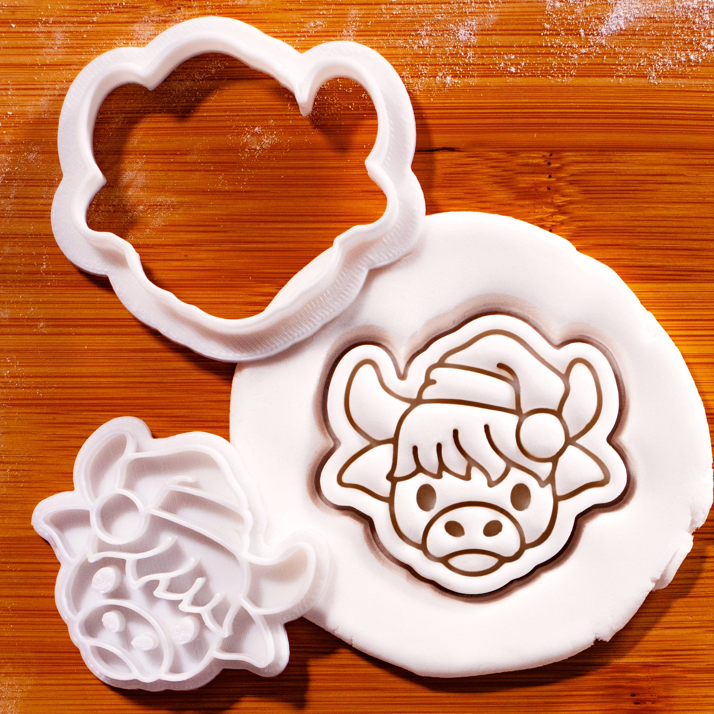 Christmas Highland Cow Face Mini Set