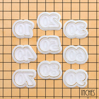 Number Mini Cutter & Stamp (10 - 90)