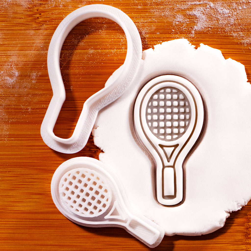 Baking Racket Tennis Racket Mini Cookie Cutter & Stamp Set – Sports Baking 🎾 – Bakerlogy