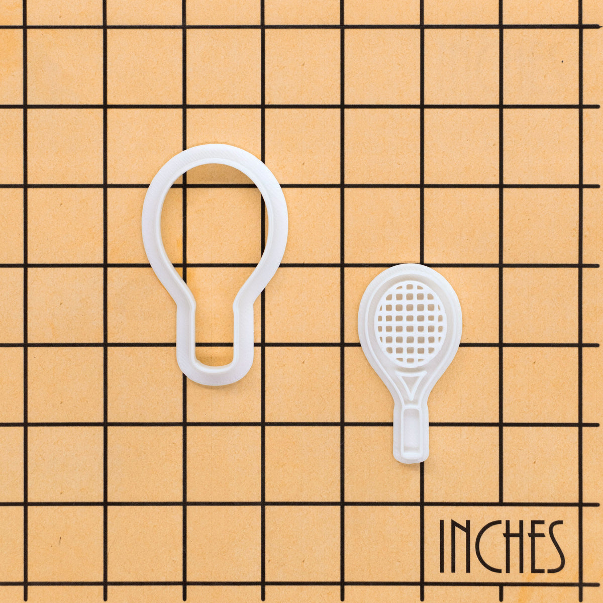Baking Racket Tennis Racket Mini Cookie Cutter & Stamp Set – Sports Baking 🎾 – Bakerlogy