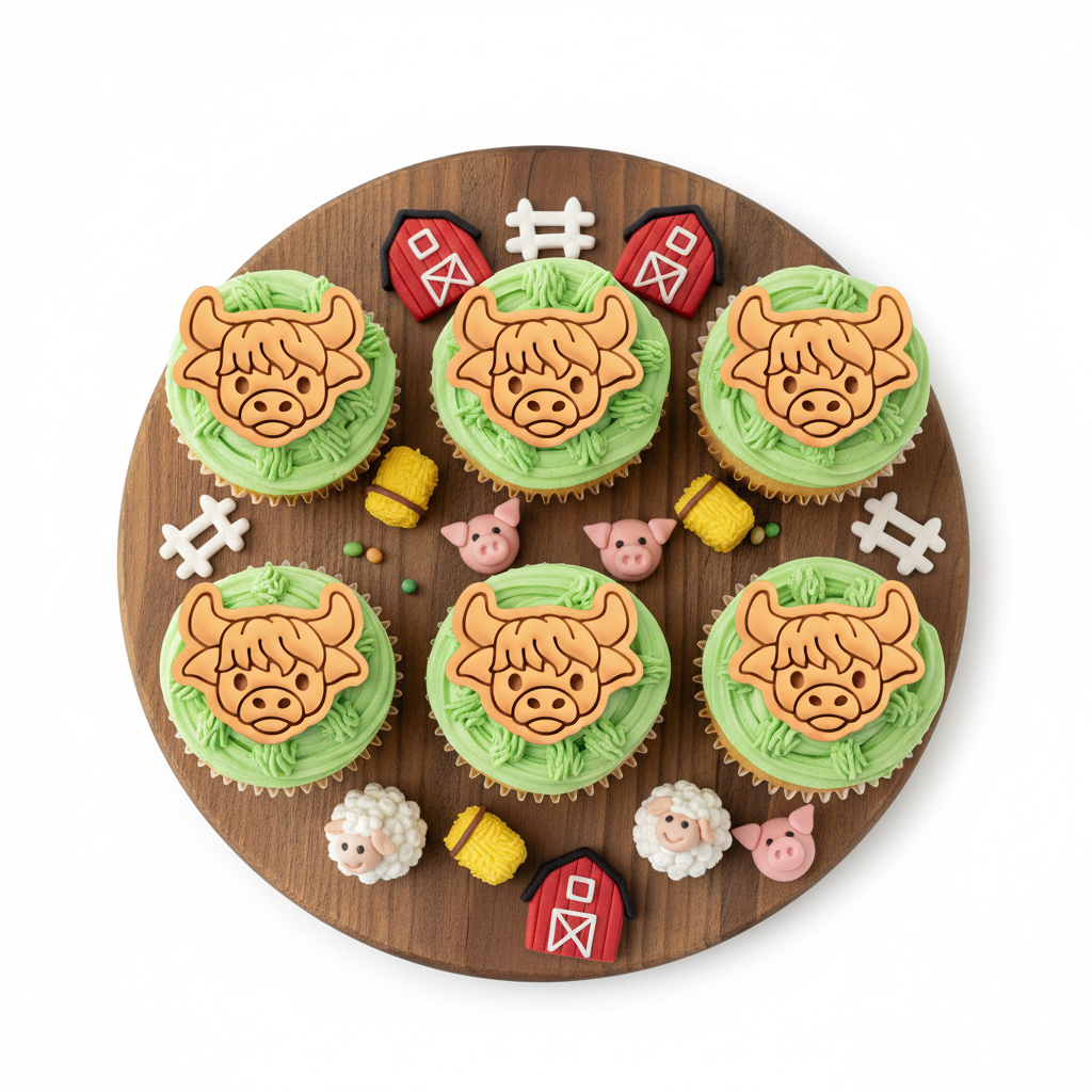 Highland Cow Face Mini Set