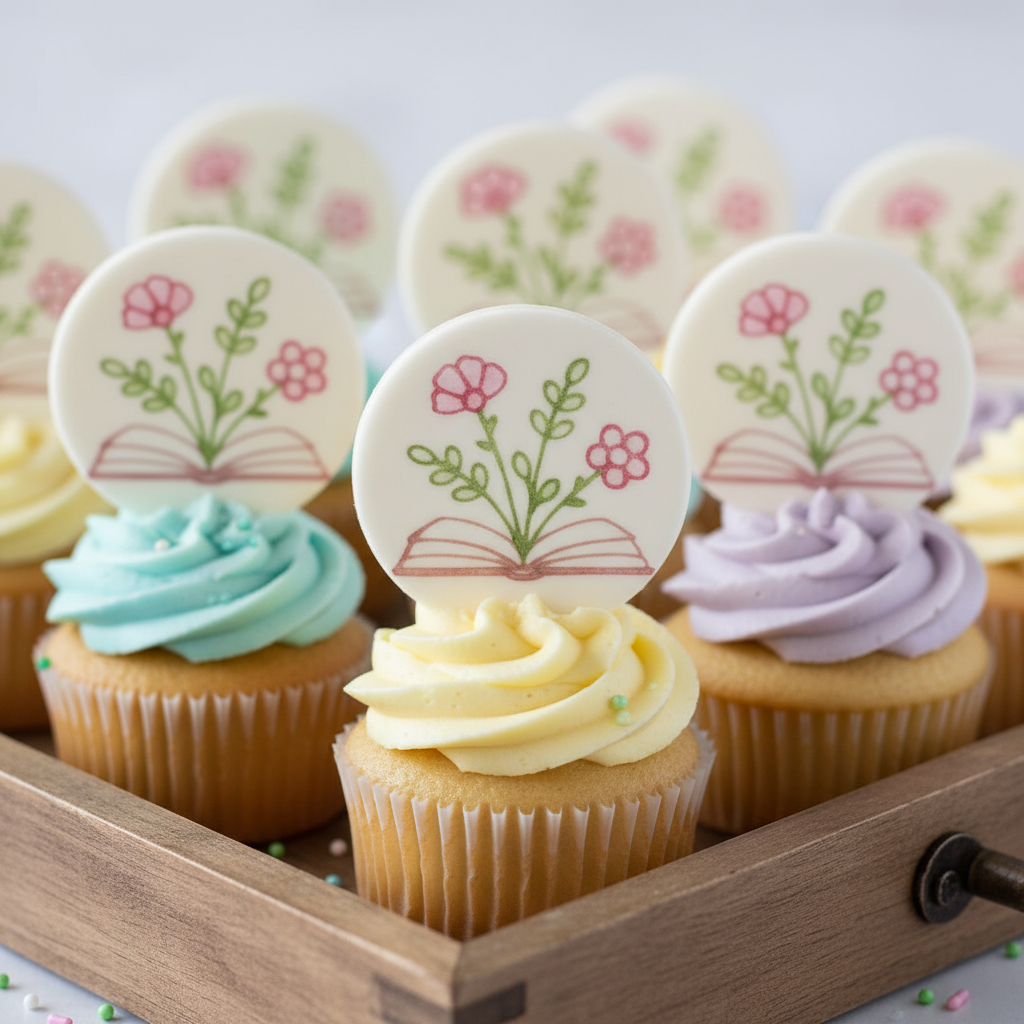 Open Book with Flowers Mini Set