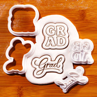 Grad in Cursive & Block Letters Mini Set