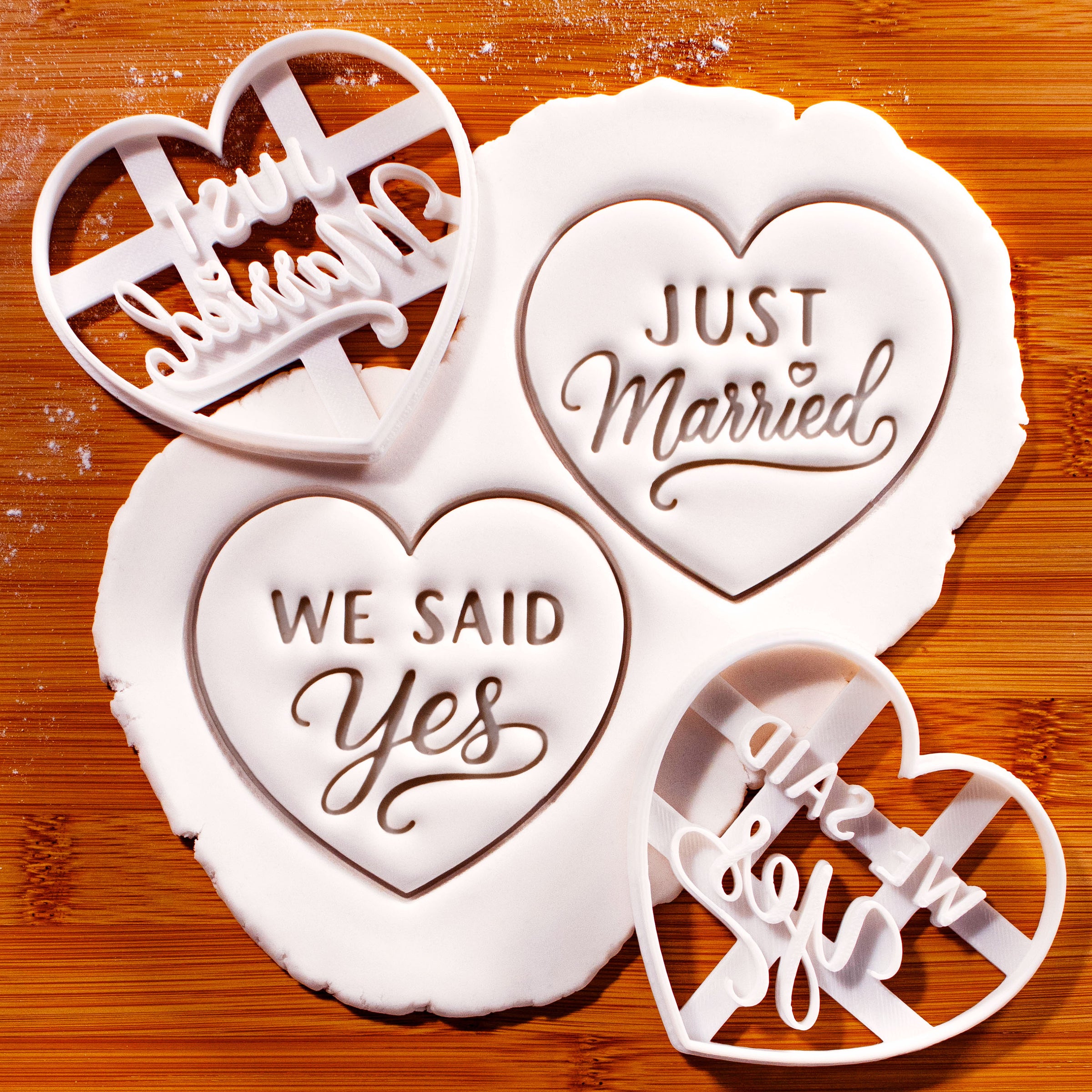 Just Married & We Said Yes Heart