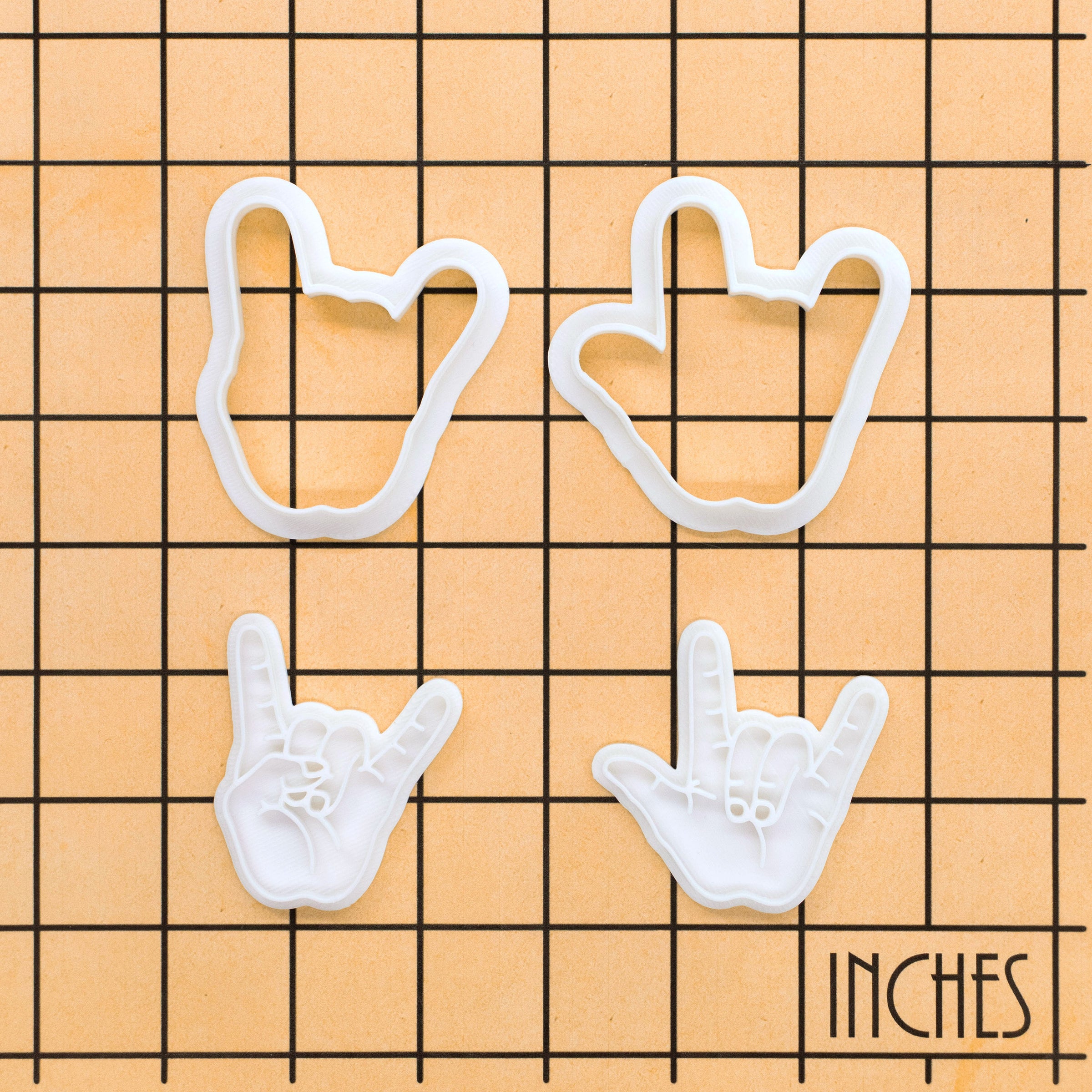 I Love You & Rock Hand Sign Mini Set
