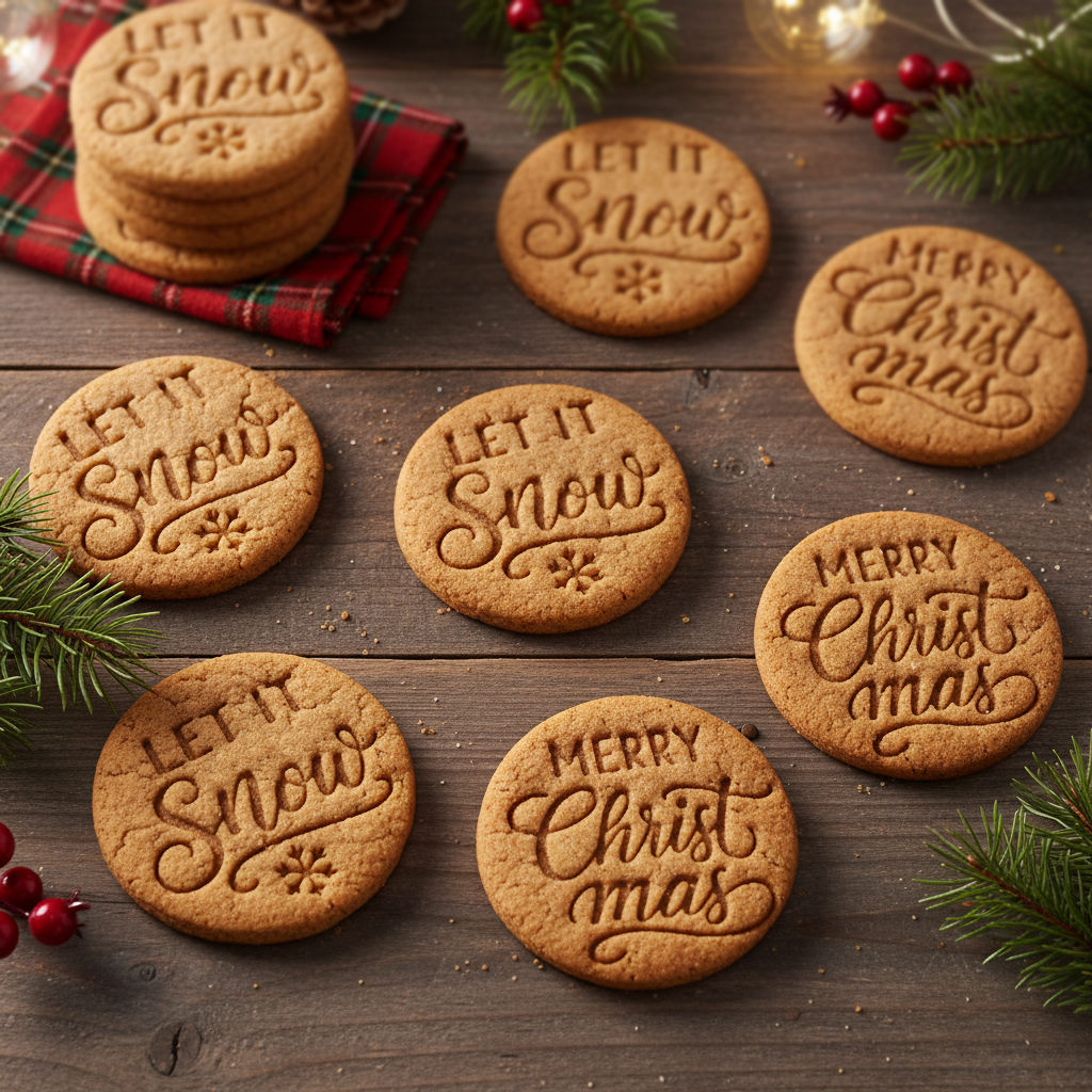 Let It Snow & Merry Christmas (Cursive Script)