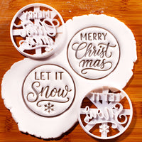 Let It Snow & Merry Christmas (Cursive Script)
