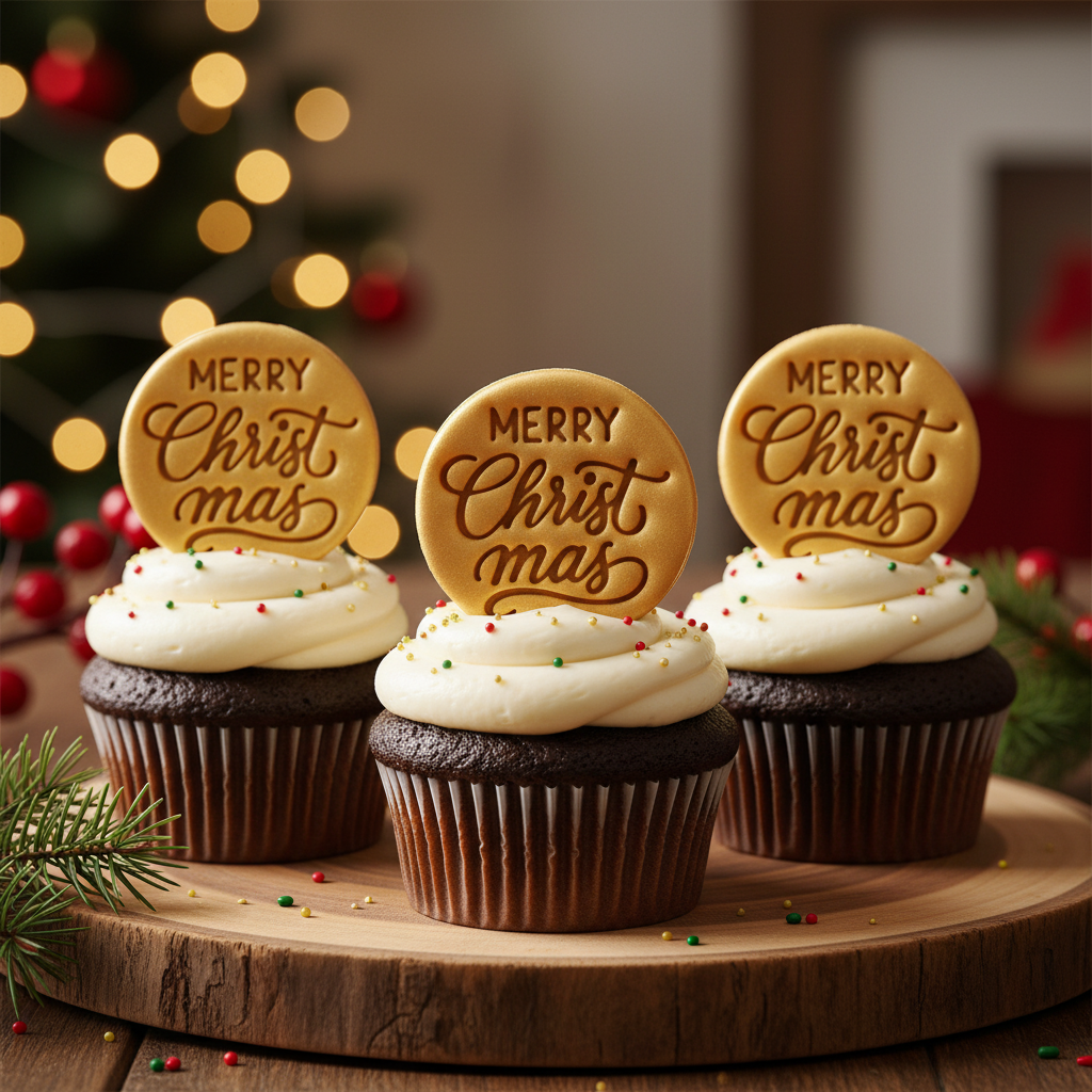 Merry Christmas Mini Stamp (Cursive)