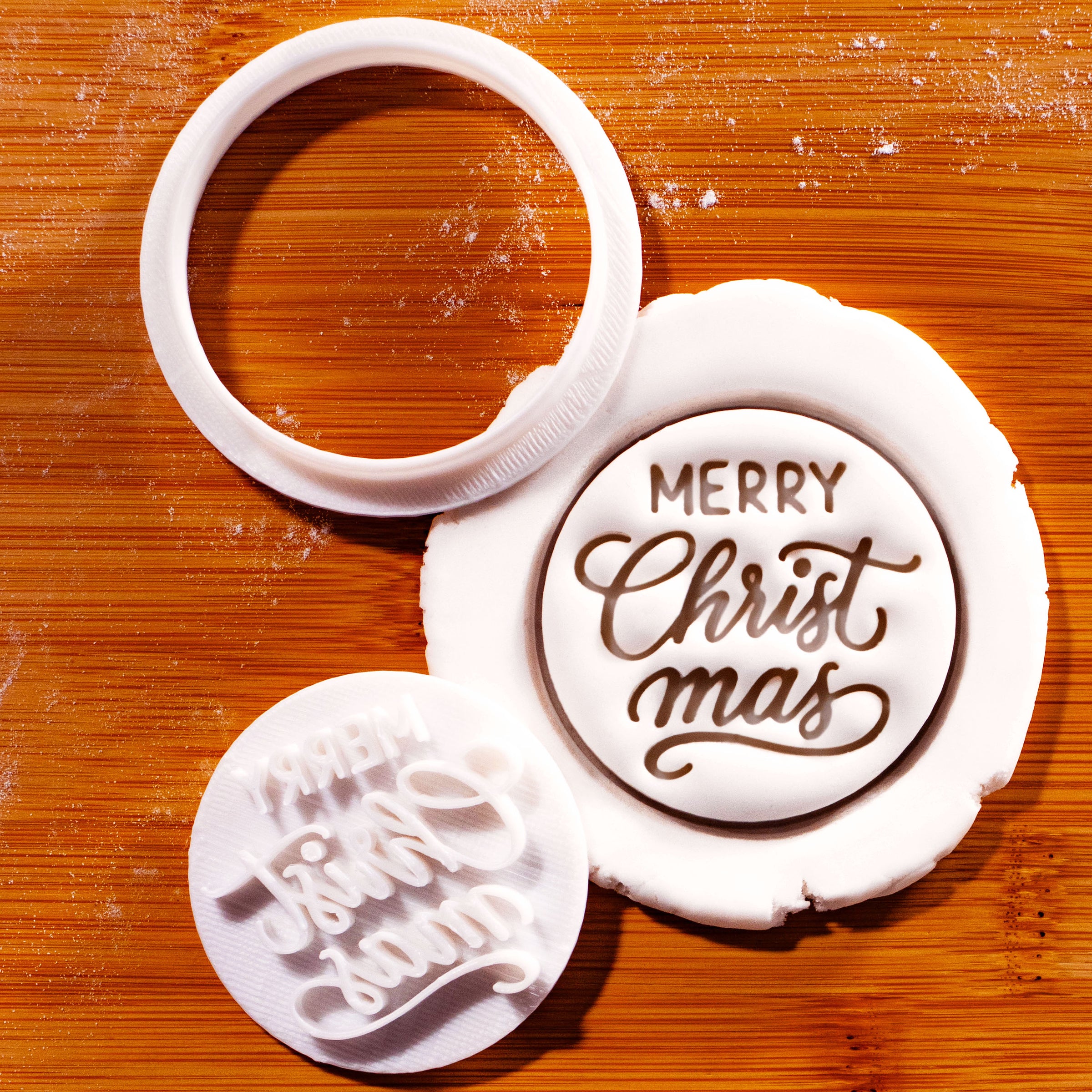 Merry Christmas Mini Stamp (Cursive)