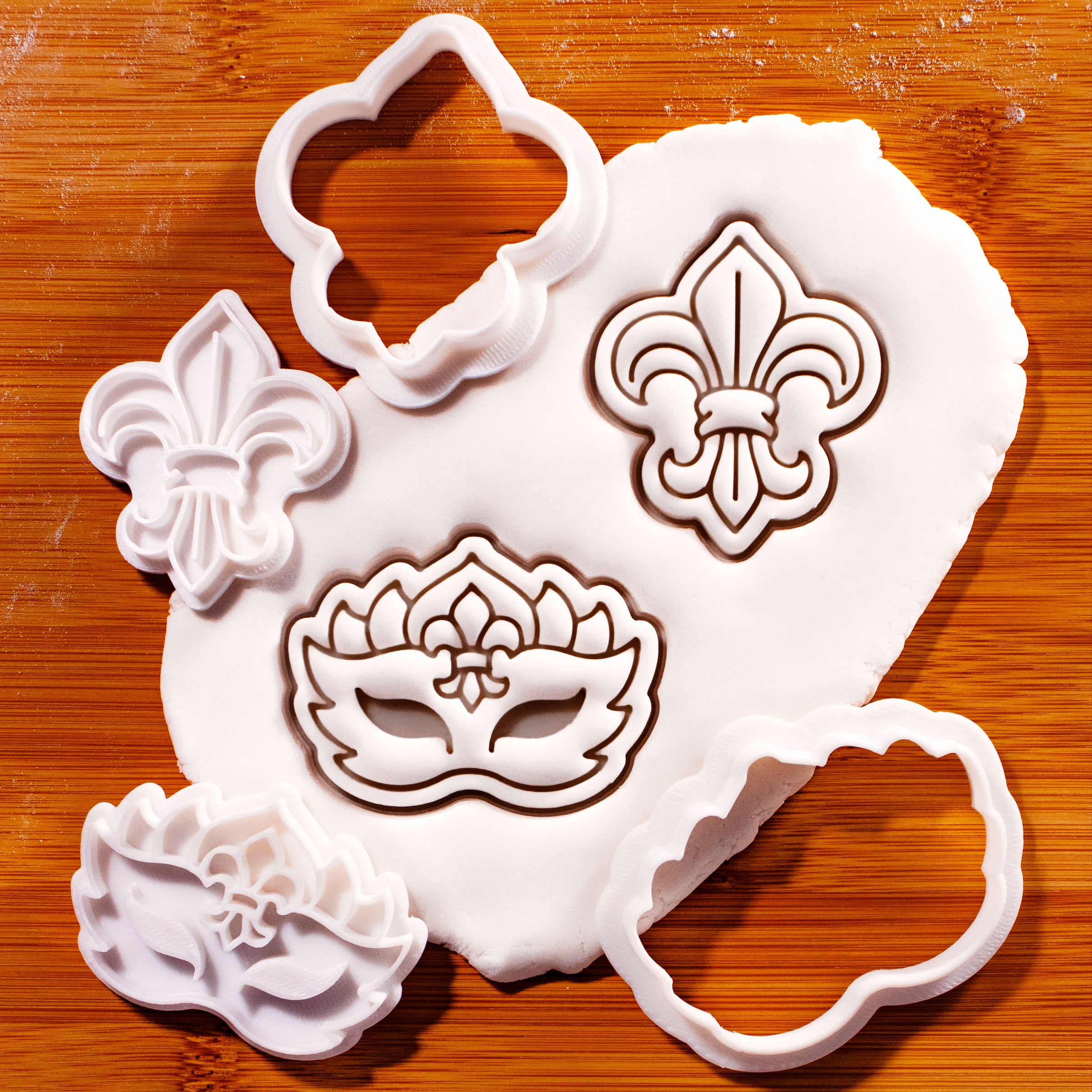 Mardi Gras Mask & Fleur De Lis Mini Set
