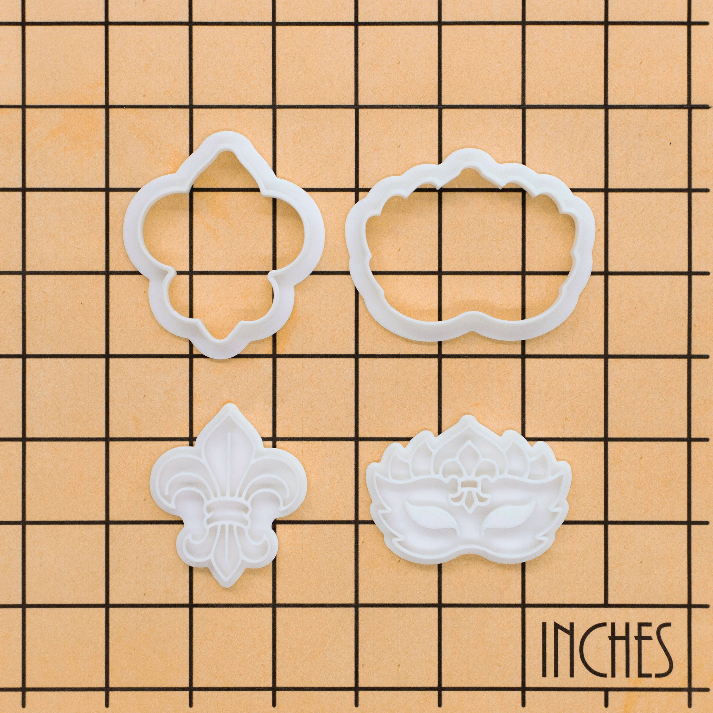 Mardi Gras Mask & Fleur De Lis Mini Set