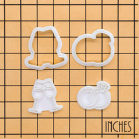 Wedding Rings & Clinking Champagne Glasses Mini Set