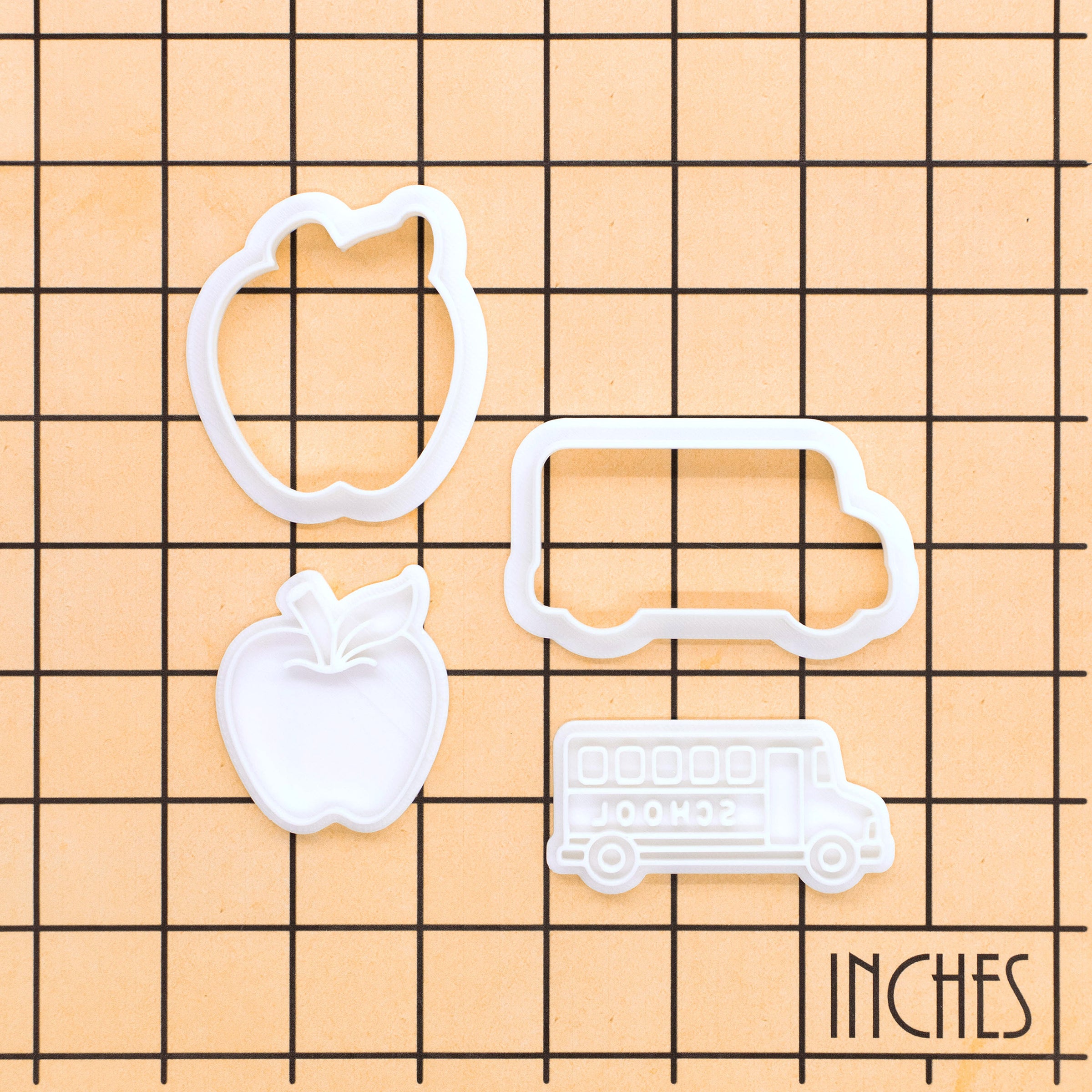School Bus & Apple Mini Set
