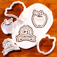 Number 1 Teacher Badge & Apple Mini Set