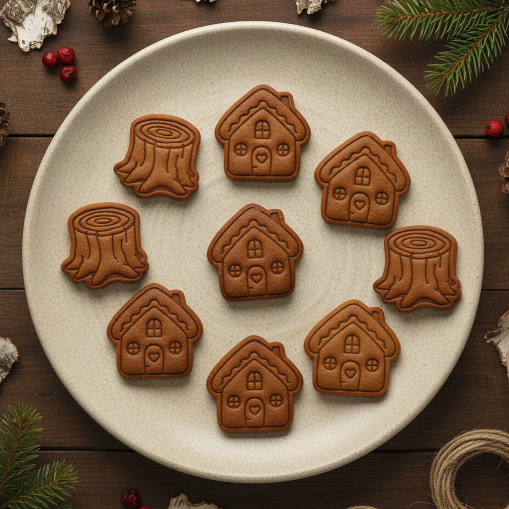 Cottage House & Tree Stump Mini Set