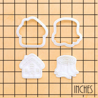 Cottage House & Tree Stump Mini Set