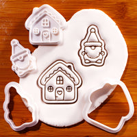 Cottage House & Christmas Gnome Mini Set